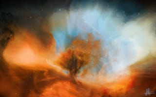 Картинка JoeJesus, туманность, зёзды, космос