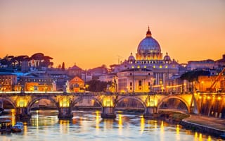 Картинка Рим, город, мост