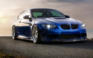 Обои blue, M3, BMW, бмв, E92, синий