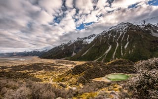 Картинка облака, небо, горы, New Zealand, Новая Зеландия