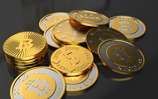 Картинка биткойн, макро, монеты, bitcoin