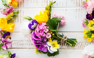 Картинка цветы, pink, frame, beautiful, композиция, floral, flowers