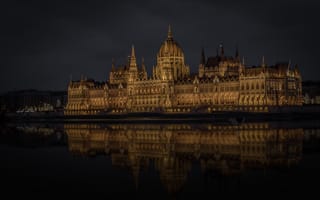 Картинка река, Будапешт, Парламент, Венгрия, Дунай