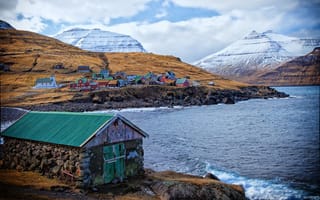 Картинка Eysturoy, Faroe Islands, Elduvik, Фарерские Острова