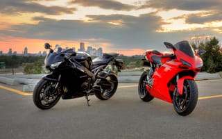 Картинка honda, мотоциклы, red, cbr1000rr, чёрный, 1098, ducati, дукати, сибиар, black, красный, bike, хонда