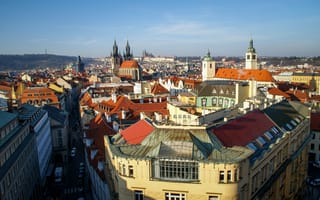 Картинка небо, улица, Europe, photo, красиво, архитектура, путешествие, город, city, вид, улицы, Чехия, дома, поездка, Прага