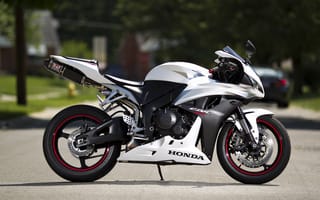 Картинка honda, тень, cbr600rr, мотоцикл, белый, хонда, white