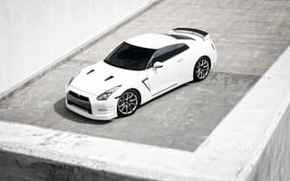 Картинка Nissan, white, GTR, ниссан, белый