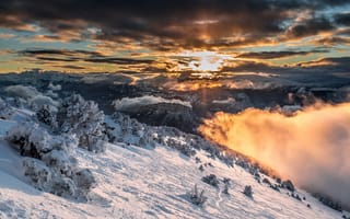 Картинка снег, горы, Франция, Альпы