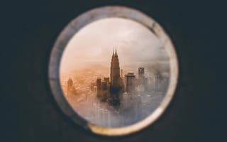 Картинка Башни Петронас, Куала-Лумпур, Малайзия, окно, город