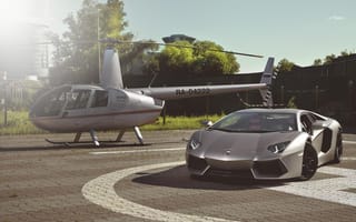Картинка Lamborghini, Суперкар, Aventador, Вертолёт, LP700-4