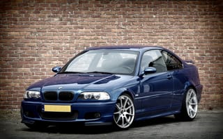 Обои BMW, E46, Синяя, БМВ, M3