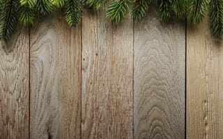 Картинка ветки, еловые, Christmas, wood, доски, елка