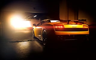 Картинка Lamborghini, Gallardo, Yellow, Sun, Superleggera, LP570-4