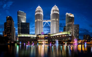 Картинка Malaysia, Куала-Лумпур, Малайзия, Petronas Towers, небоскребы, Башни Петронас