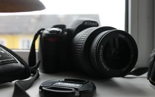 Картинка фотоаппарат, Nikon, D3100, оптика, макро, зеркало