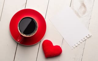 Обои сердце, кофе, coffee, red, love, чашка, heart, romantic, valentine's day, cup
