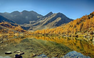 Картинка природа, горы, пейзаж, осень