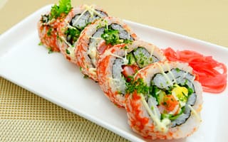 Картинка японская кухня, Japanese cuisine, суши, sushi, ginger, роллы, rolls, имбирь