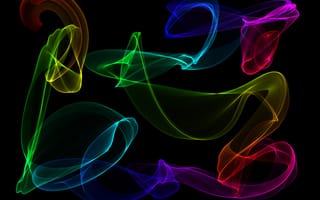Обои neon, fractal, abstract, colors