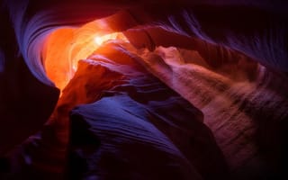 Картинка США, природа, скалы, свет, каньон Антилопы, текстура
