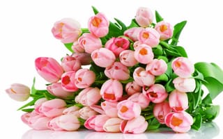 Картинка pink, тюльпаны, букет, цветы, tulips, розовые