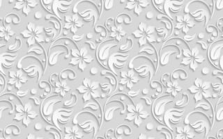 Картинка white, цветы, pattern, flower, текстура
