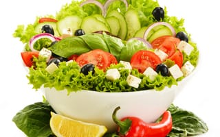 Картинка овощной салат, зелень, овощи