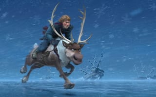 Картинка Frozen, Sven, Kristoff, Свен, холодное сердце, Кристоф, Walt Disney, олень