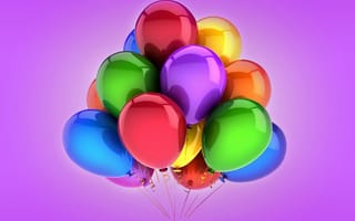 Обои balloons, holiday, воздушные шары, celebration, colorful
