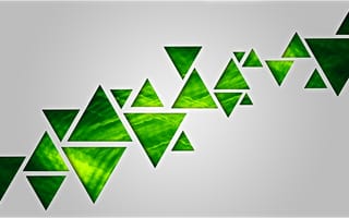 Картинка треугольники, зелёный
