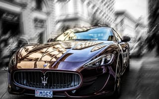 Картинка Maserati, город, размытие
