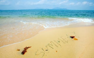 Картинка summer, beach, песок, лето, sand, солнце, sea, vacation, море, пляж
