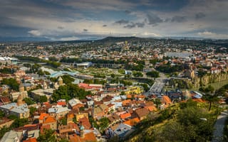 Картинка Панорама, Грузия, Tbilisi, Крыши, Georgia, Panorama, Тбилиси