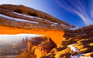 Картинка Arches National Park, сша, скалы, облака, арка, каньон, небо, uta