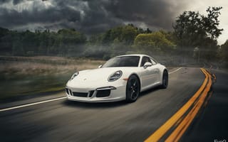 Картинка white, 4s, порше, Evano Gucciardo, Carrera, Porsche, белый, 911