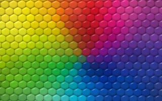 Картинка colors, rainbow, texture, hexagons, reptile skin, colorful