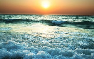 Обои море, солнце, закат