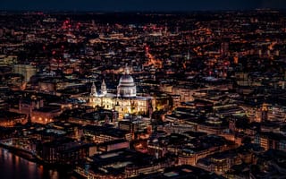 Картинка город, Лондон, ночь