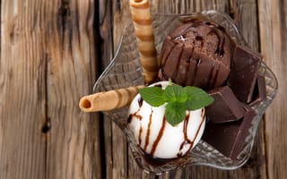 Картинка ice cream, sweet, вафли, мороженое, chocolate, шоколад, dessert, десерт