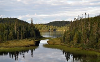 Картинка Laurentide Door, канада, озеро