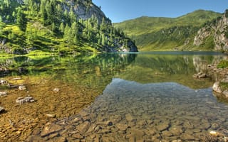 Картинка Альпы, озеро, Republik Österreich, Österreich, горы, Австрия