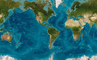 Картинка карта, океаны, мир, материки