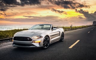Картинка Ford, Convertible, закат, Mustang GT, California, 2019