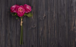 Картинка розовые, flowers, цветы, pink, roses, букет, розы, wood