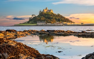 Картинка water, islands, St Michaels mount