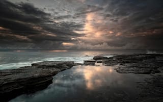 Картинка волны, Австралия, небо, облака, North Narrabeen, море