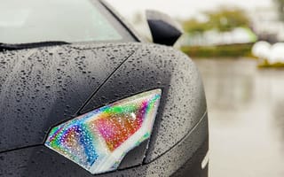 Картинка Aventador, мокрая, Lamborghini, капли