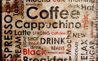 Картинка coffee, cappuchino, drink hot, americano, надписи, кофе, espresso, latte