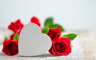 Картинка сердце, розы, день Святого Валентина
